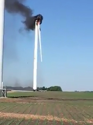It’s ‘exceedingly rare’ for a fire to have engulfed this wind turbine in Iowa