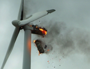 What regulations exist for fire protection in wind turbines?