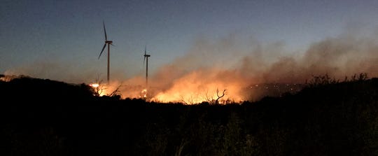 Wind turbine blamed for Rhodes Ranch 3 Fire in Mulberry Canyon south of Merkel